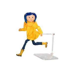 NIB - NECA Coraline 7-inch Articulated Figure in Yellow Raincoat